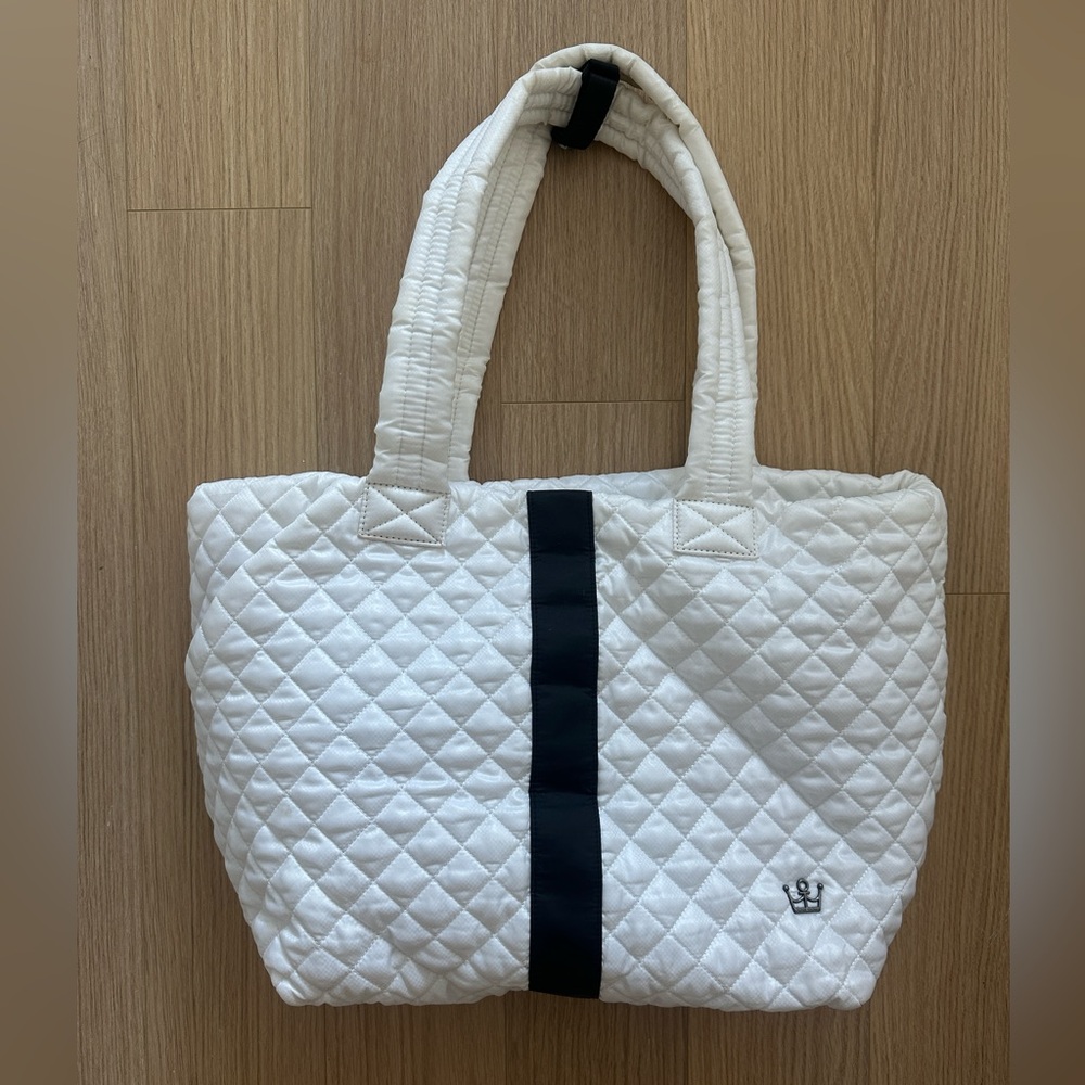 Oliver Thomas Kitchen Sink Tote (White with Black Stripe)